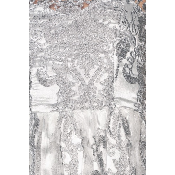 Lulus “Princess Time” Lace Mesh Short Sleeve Dress - Picture 5 of 9